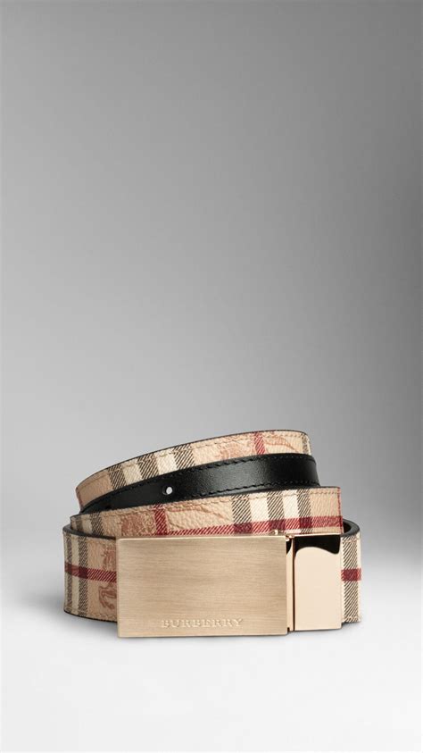 mens reversible burberry belt|Burberry haymarket check belt.